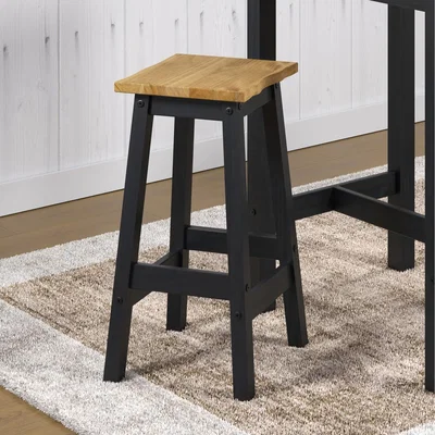 The Range Corona live edge high breakfast stools (pair) - Grey