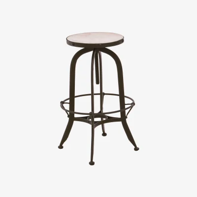 The Range Vasco Black And White Finish Bar Stool - Black