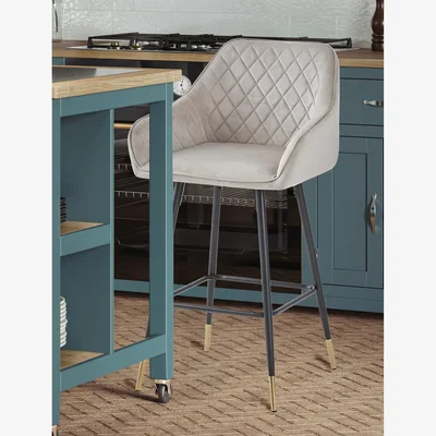 The Range GUN METAL Bar Stool - Mink