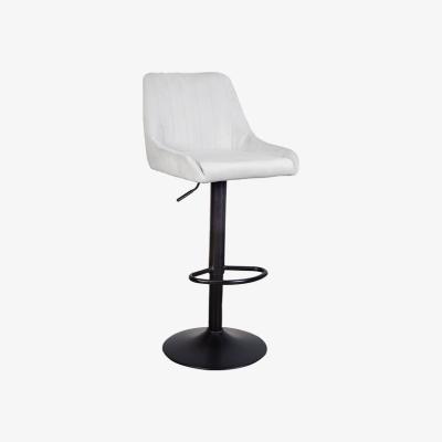 The Range Alexis Velvet Bar Stool - Black / Grey