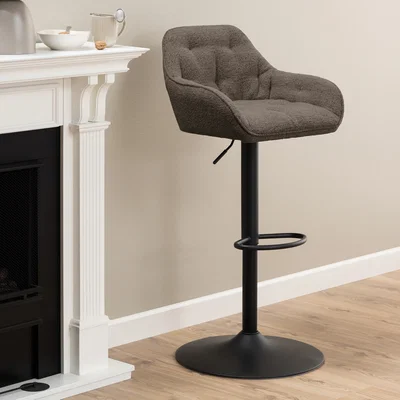 The Range Brooke Swivel Bar Stool Height Adjustable Function Set of 2 - Taupe