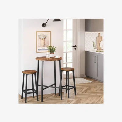 The Range Set of 2 High Kitchen Seat Bar Stools - Black