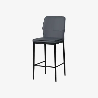 The Range Nika Fabric Upholstered Kitchen Breakfast Bar Chair Black Legs - Orange