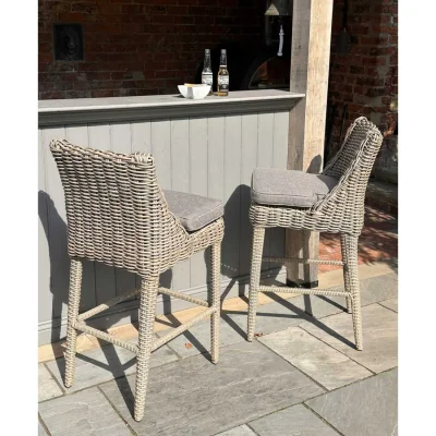 The Range Costa Wicker Bar Stool - Beige