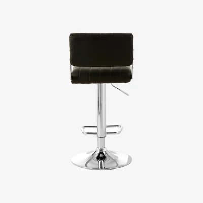 The Range Stockholm Black Channel Design Seat Bar Stool - Black