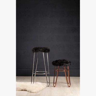 The Range District Black Bar Stool - Black