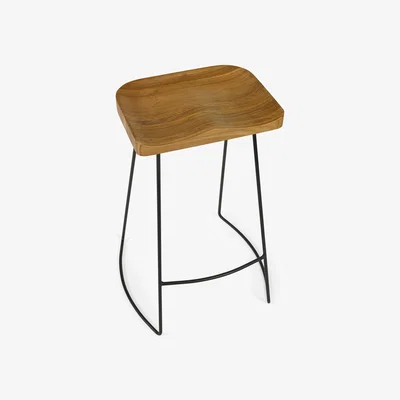 The Range Set of 2 Travis Bar Stools - Brown,Black