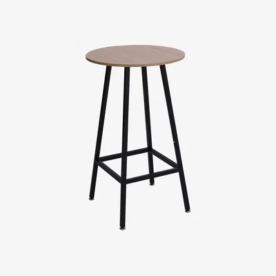 The Range Rustic Round Dinner Bar Table Stool - Brown
