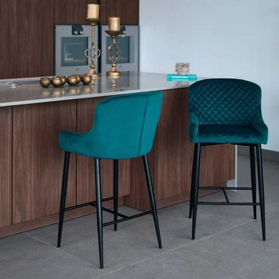 The Range Carlton Bar Stool (Set of 2) - Teal