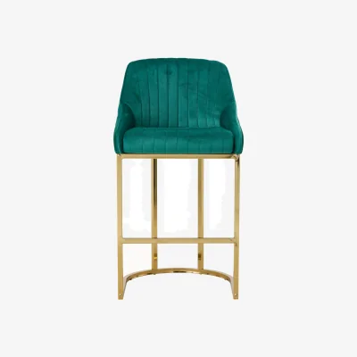 The Range Livingandhome Set of 2 Upholstered Bar Stools - Green