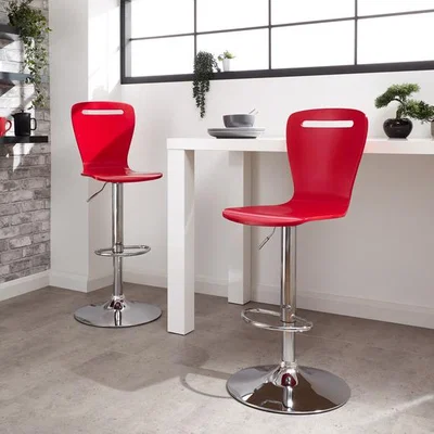 The Range Long Island Bar Stools Pair - Red