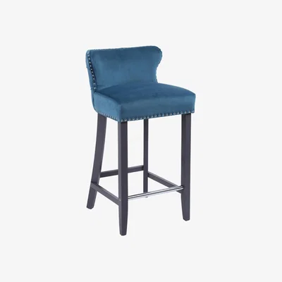 The Range Mia Velvet Barstools - Teal