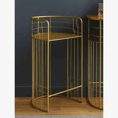 The Range Rabia Gold Finish Bar Chair - Gold