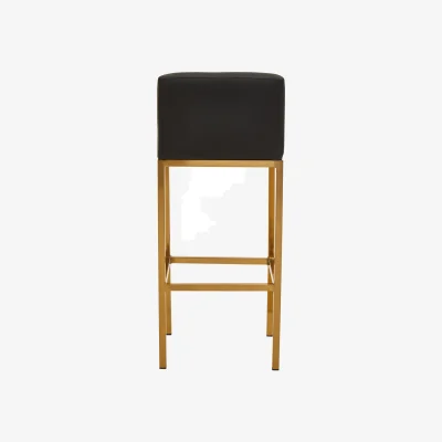 The Range Baina Black And Gold Finish Bar Chair - Black