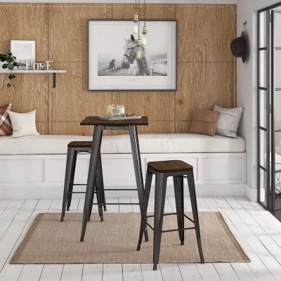 The Range Dorel Home Fusion 30 Bar Stool Metal Black 2PK