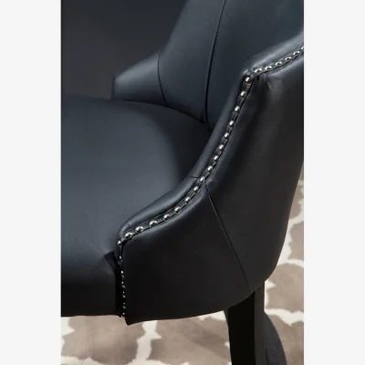 The Range Kensington Townhouse Black Hevea Bar Chair - Grey