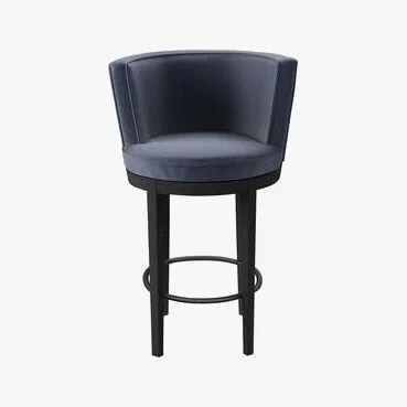 Sofa.com Margaux Bar Stool in Sapphire Smart Velvet