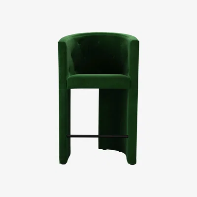 Sofa.com Coco Bar Stool in Putting Green Aquaclean Clever Velvet