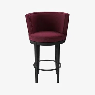 Sofa.com Margaux Bar Stool in Boysenberry Brushed Linen Cotton