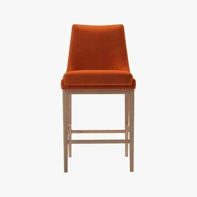 Sofa.com Basil Bar Stool in Paprika Smart Velvet