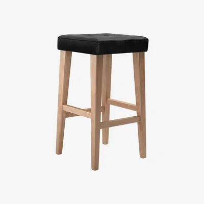 Sofa.com Buttons Tall Stool in Smoke Soft Leather - sofa.com
