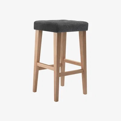 Sofa.com Buttons Bar Stool in Raven Speckled Chenille