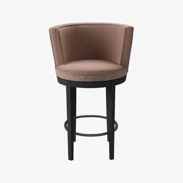 Sofa.com Margaux Bar Stool in Blush Pure Belgian Linen