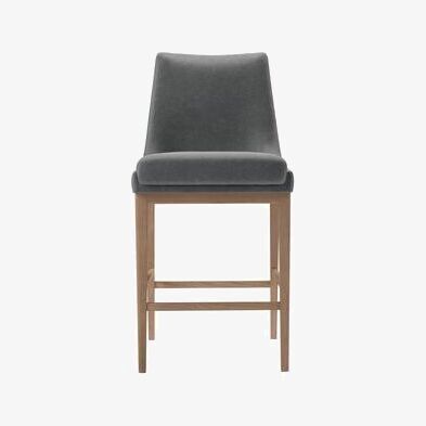 Sofa.com Basil Bar Stool in Thatch Smart Velvet
