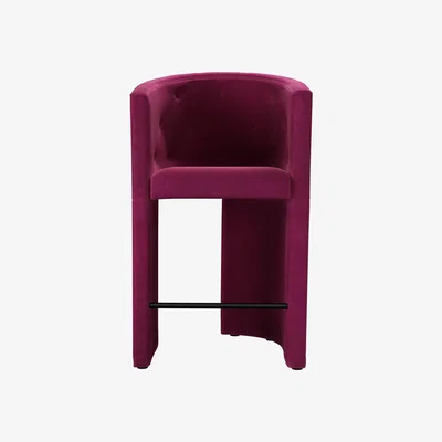 Sofa.com Coco Bar Stool in Persian Rose Smart Velvet