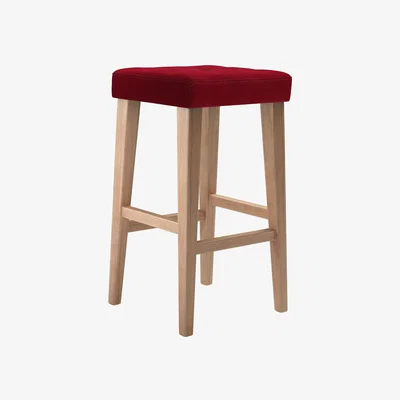Sofa.com Buttons Bar Stool Stool in Malbec Cotton Matt Velvet