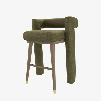 Sofa.com Fonda Bar Stool in Thyme Florence Textured Weave