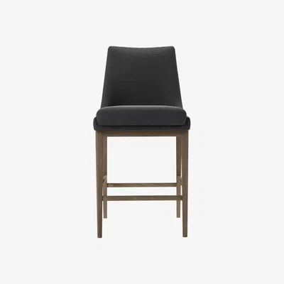Sofa.com Basil Bar Stool in Arctic Seal Easy Cotton