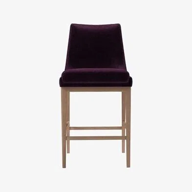 Sofa.com Basil Bar Stool in Plum Smart Velvet