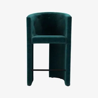 Sofa.com Coco Bar Stool in Jade Smart Velvet