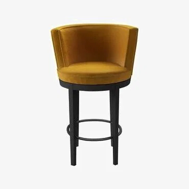 Sofa.com Margaux Bar Stool in Butterscotch Cotton Matt Velvet