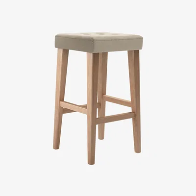 Sofa.com Buttons Bar Stool in Pennine Stone Organic Smart Cotton