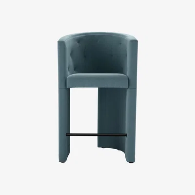 Sofa.com Coco Bar Stool in Tide Organic Smart Cotton