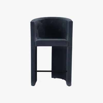 Sofa.com Coco Bar Stool in Skyfall Cotton Matt Velvet