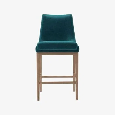 Sofa.com Basil Bar Stool in Neptune Smart Velvet