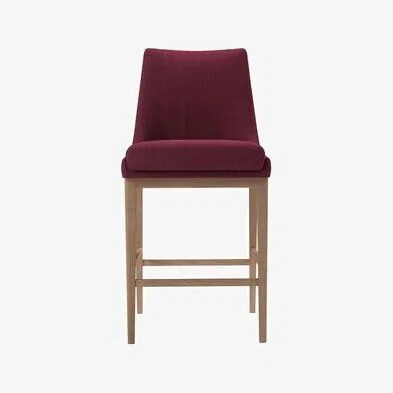 Sofa.com Basil Bar Stool in Boysenberry Brushed Linen Cotton