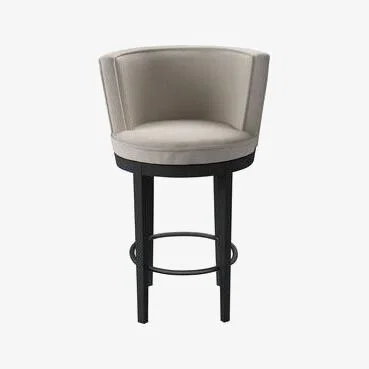 Sofa.com Margaux Bar Stool in Taupe Brushed Linen Cotton