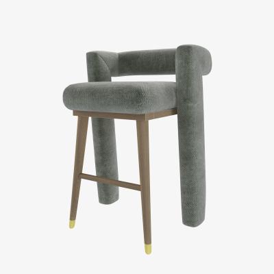 Sofa.com Fonda Bar Stool in Moonstone Speckled Chenille