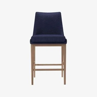 Sofa.com Basil Bar Stool in Woad Soft Wool