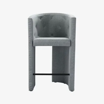 Sofa.com Coco Bar Stool in Cirrus Smart Slubby Cotton