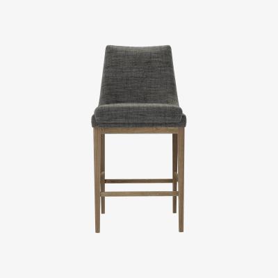 Sofa.com Basil Bar Stool in Liquorice Baylee Multi-Tone Viscose Linen