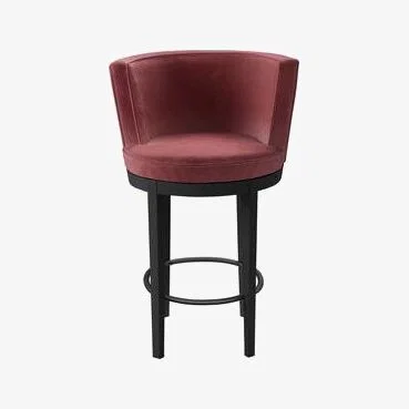 Sofa.com Margaux Bar Stool in Dusty Rose Cotton Matt Velvet