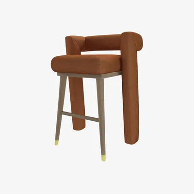 Sofa.com Fonda Tall Stool in Saffron Heathland Weave - sofa.com