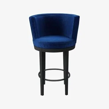 Sofa.com Margaux Bar Stool in Cobalt Smart Velvet