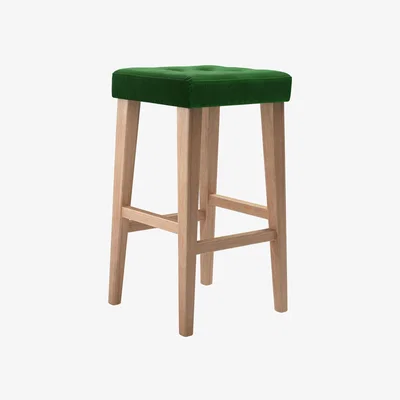 Sofa.com Buttons Bar Stool in Putting Green Aquaclean Clever Velvet
