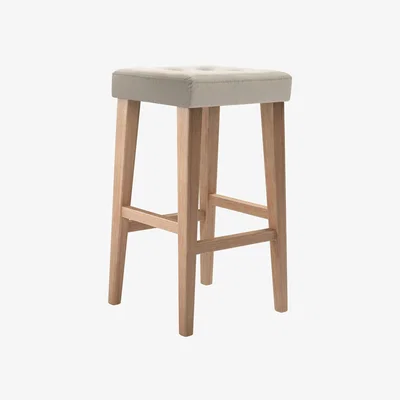 Sofa.com Buttons Bar Stool in Elderflower Organic Smart Cotton